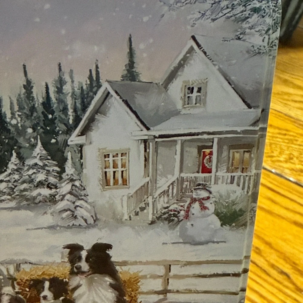 Christmas Scene 300 piece puzzle in a collector tin.  Originally a cookie tin.